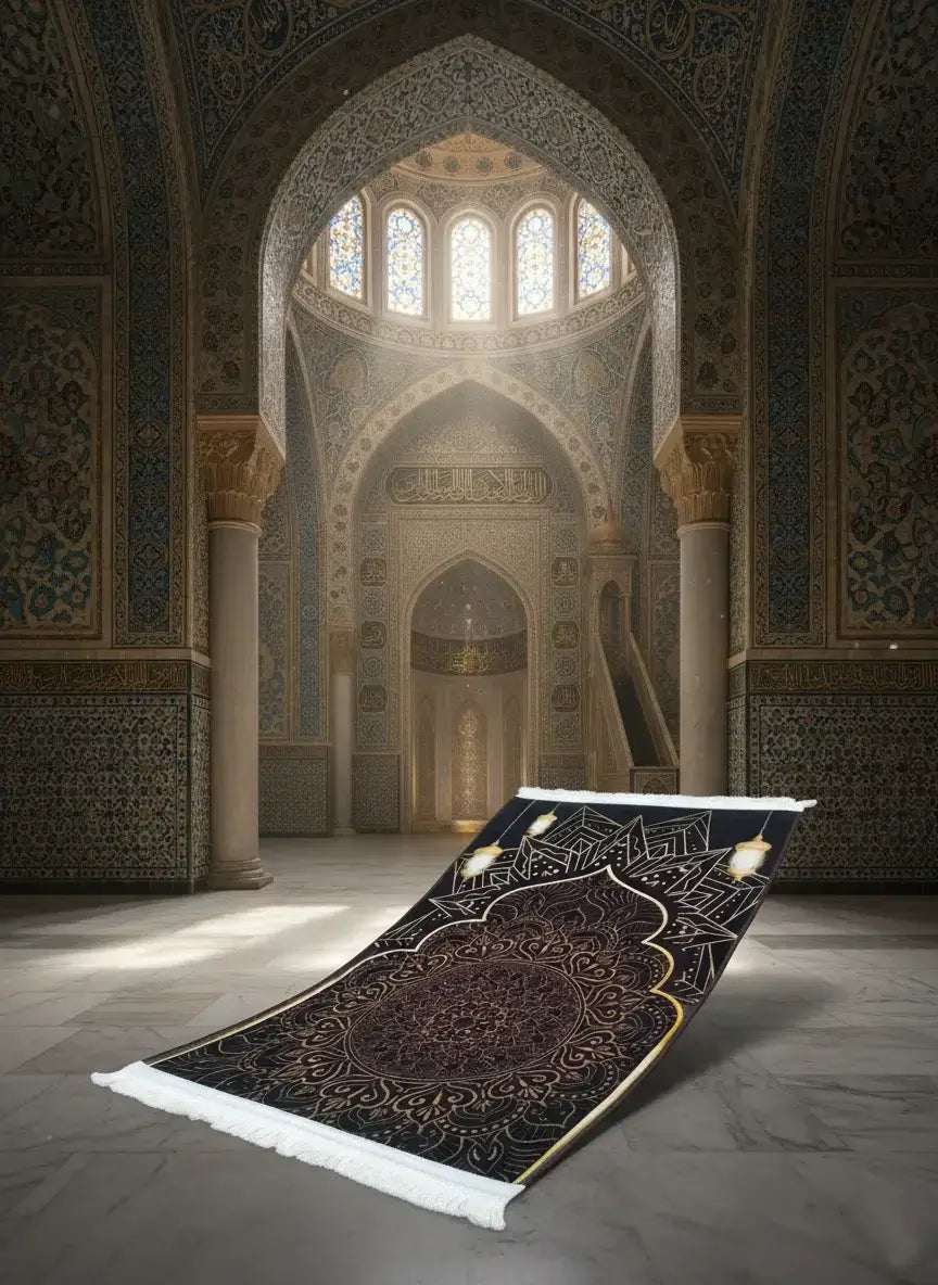 MQ | Printed 3D Style Gumbad Black | 0012 - MUQARIB