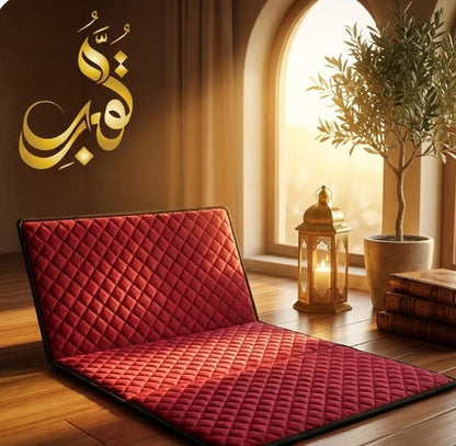 Foldable Baithak Jaaye Namaz - Maroon & Black